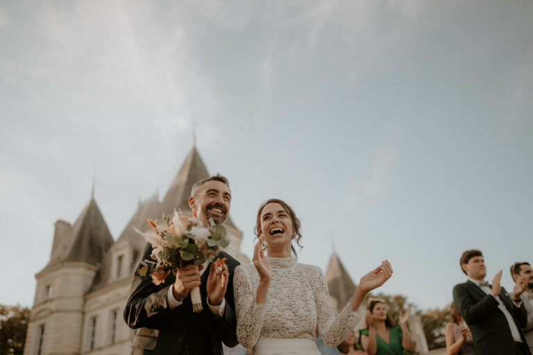Vin d'honneur au château de la Barbelinière à Thuré - Photographe mariage Poitiers et Vienne