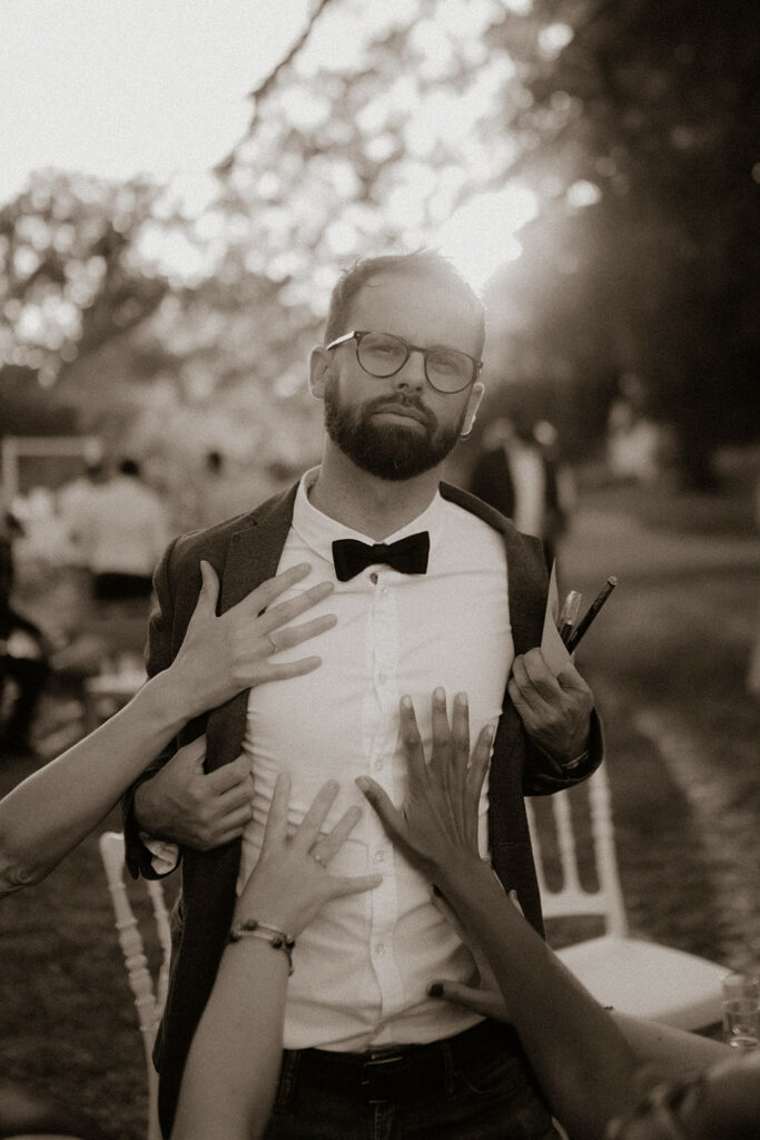 Vin d'honneur au Château de la Barbelinière à Thuré - Photographe mariage à Poitiers et dans la Vienne 86