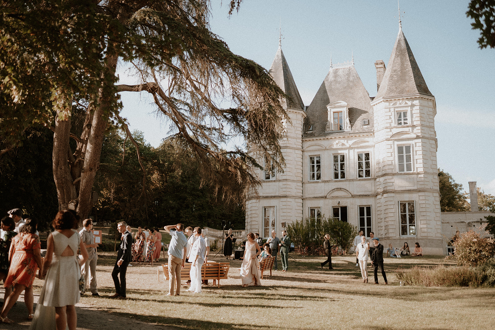 Vin d'honneur au Château de la Berbelinière à Thuré - mariage Marion et Valentin