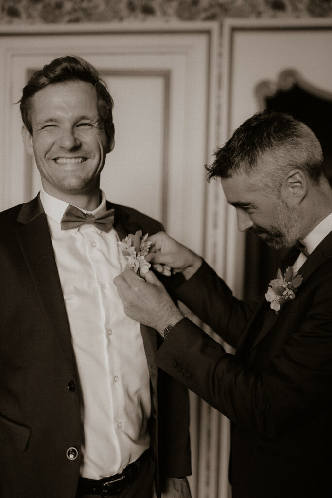 Préparatifs au Château de la Barbelinière à Thuré - Photographe mariage à Poitiers et dans la Vienne