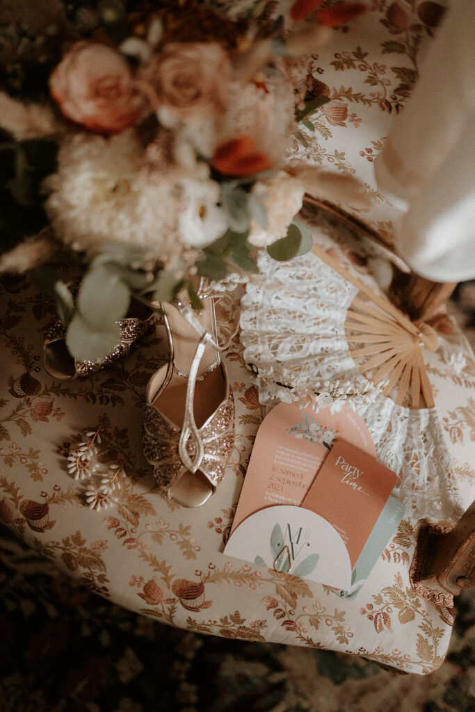 Préparatifs au Château de la Barbelinière à Thuré - Photographe mariage à Poitiers et dans la Vienne